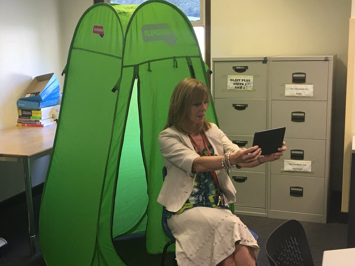 make_create_do's tweet image. Vice Principal in the @Flipgrid pod today! #CreateLab #Inset @ColegGwent Crosskeys