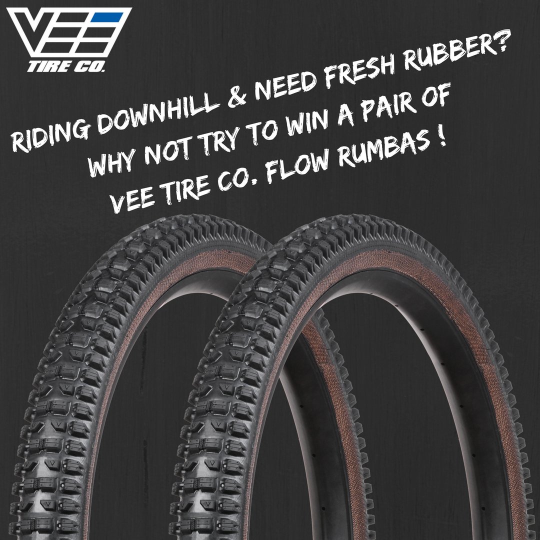 Veetirecouk's tweet photo. Riding Downhill &amp; need some fresh rubber? Then why not LIKE, COMMENT, SHARE &amp; FOLLOW to be in with a chance to win a fresh pair of #veetireco #flowrumba! worth £120.00!| Will you #takeyourselffurther with our #fridayfreebie #Bedifferent #STPremier #MTB #DH #Downhill https://t.co/WuaV9xYk4Q