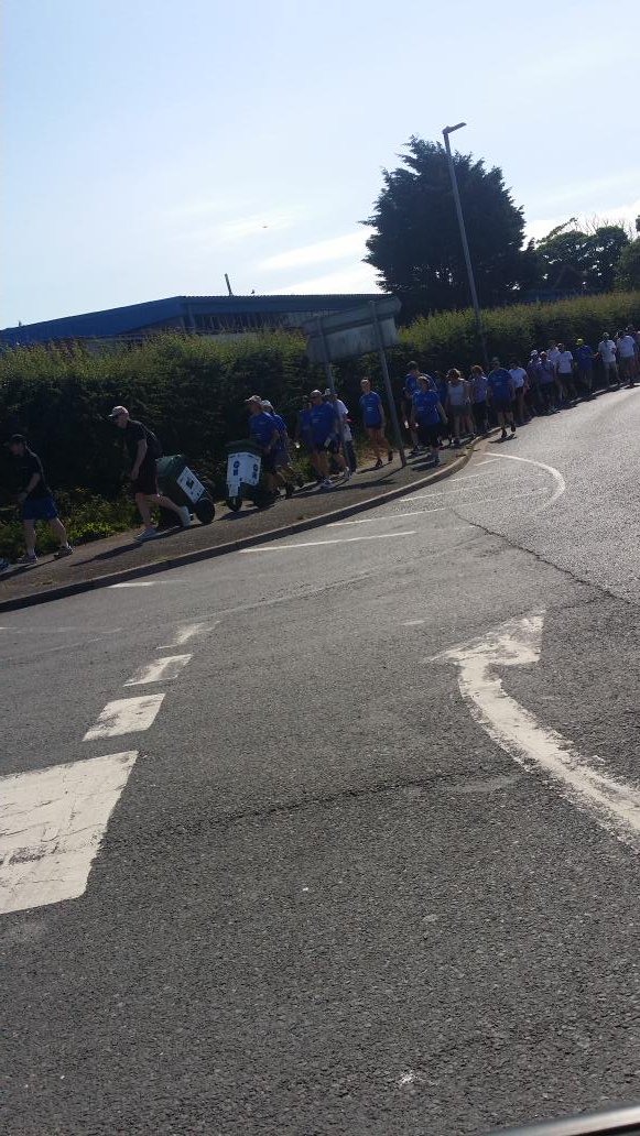 GUAB2010's tweet photo. #wheeliebinchallenge walkers. Give us a wave or toot your horn @WheelieBins2go @llwrsite @raynor_dawn https://t.co/zv2H9w2o7L