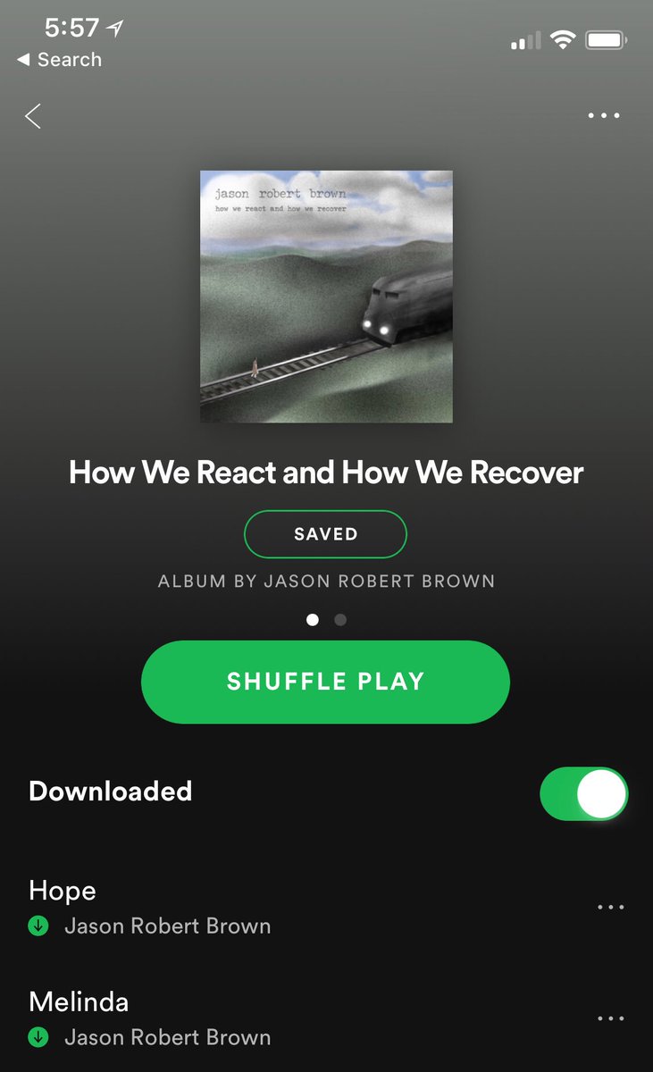 I know what will be at the top of my playlist for a while! @MrJasonRBrown #howeereactandhowwerecover #jrb #jasonrobertbrown #newmusic #songsfromtheheart #SongsForANewWorld