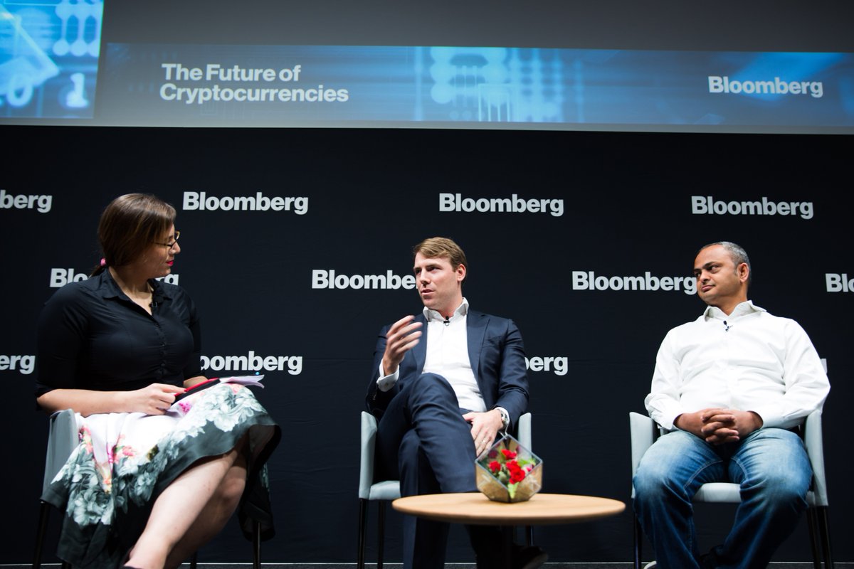 BloombergLive's tweet photo. Very interesting panel with @chainyoda &amp; @RyanRadloff on #Cryptocurrencies' Regulatory Conundrum hosted by @NoorAlAli #TheFutureOf #Cryptocurrencies @TradeToken #tradeioexchange #Crypto #Blockchain @crypto #btc #bitcoin https://t.co/KNVtOf0oM1