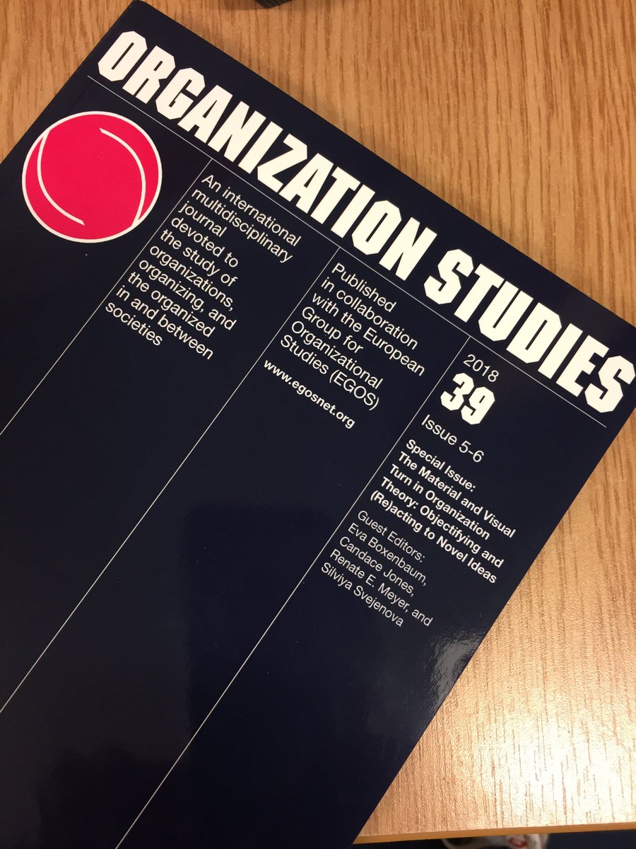 PaoloQuattrone's tweet photo. Nice to see the special issue on #Materiality and the #visualturn out in Org Studies! @osofficer https://t.co/WNi6ZeksOF