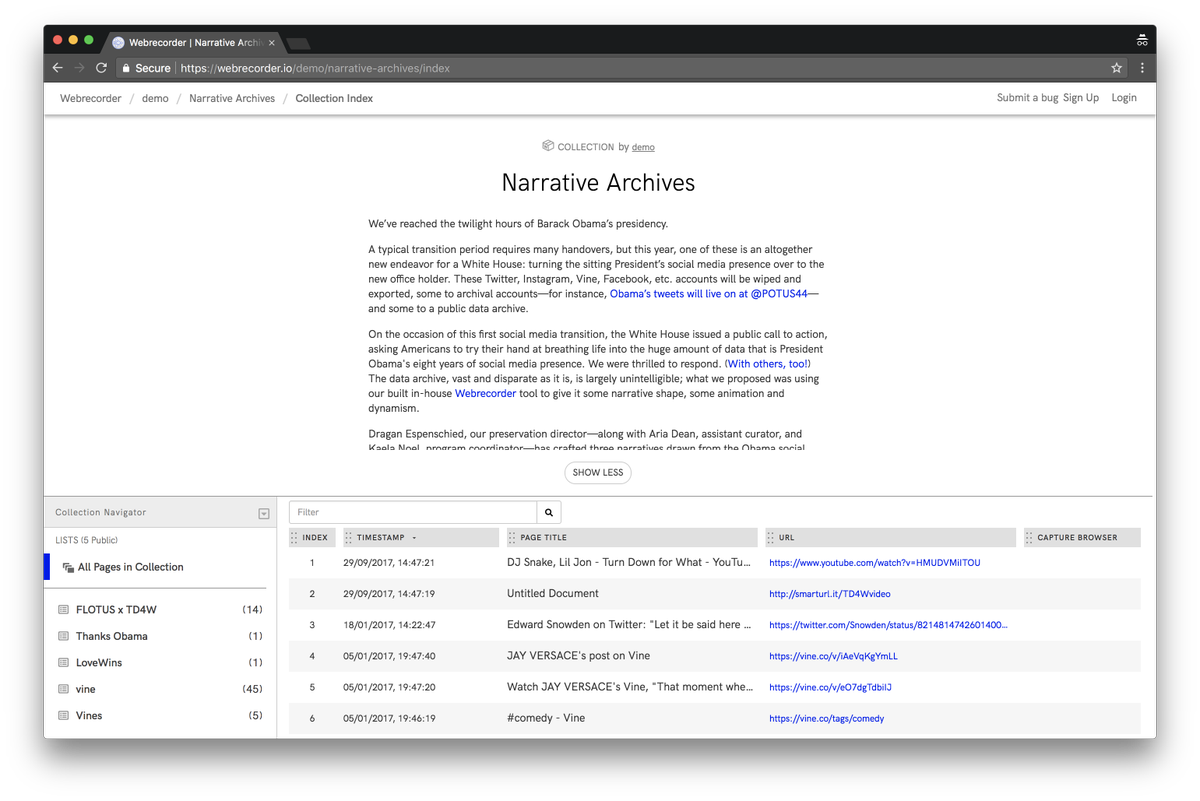 ri_festival's tweet image. Webrecorder workshop with @lozana_rossenova at @RdgAbbey Gateway 
Friday 6th July 3 – 5pm.
Find out about online tool Webrecorder, learn to preserve digital social memory and create personal online archives. 
Book bit.ly/2tViXcn 
#creatingruin #openforart @rhizomedotorg