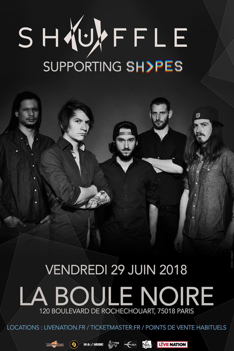 PBOX (@pbox_concerts) on Twitter photo Hey ! <a href="/Laboulenoire/">La Boule Noire</a> #Paris 💣 t'es prête ?
<a href="/shufflegrp/">Shuffle</a> en ouverture de <a href="/SHVPESofficial/">S H V P E S</a> dès 19h30 ce vendredi 29/06 💥
facebook.com/events/2406340…
#concert #energie #rock #Aarrgh Hey ! <a href="/Laboulenoire/">La Boule Noire</a> #Paris 💣 t'es prête ?
<a href="/shufflegrp/">Shuffle</a> en ouverture de <a href="/SHVPESofficial/">S H V P E S</a> dès 19h30 ce vendredi 29/06 💥
facebook.com/events/2406340…
#concert #energie #rock #Aarrgh