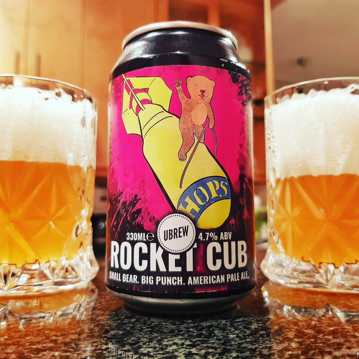 HopticalA's tweet photo. My first @ubrewcc Beer, shared with a mate!

Rocket Cub  - Small Bear, Big Punch - American Pale Ale

I really enjoyed it. Some lovely fresh flavours coming through! 

#Beertography #PaleAle #UBrew https://t.co/2HTtRFlTQs