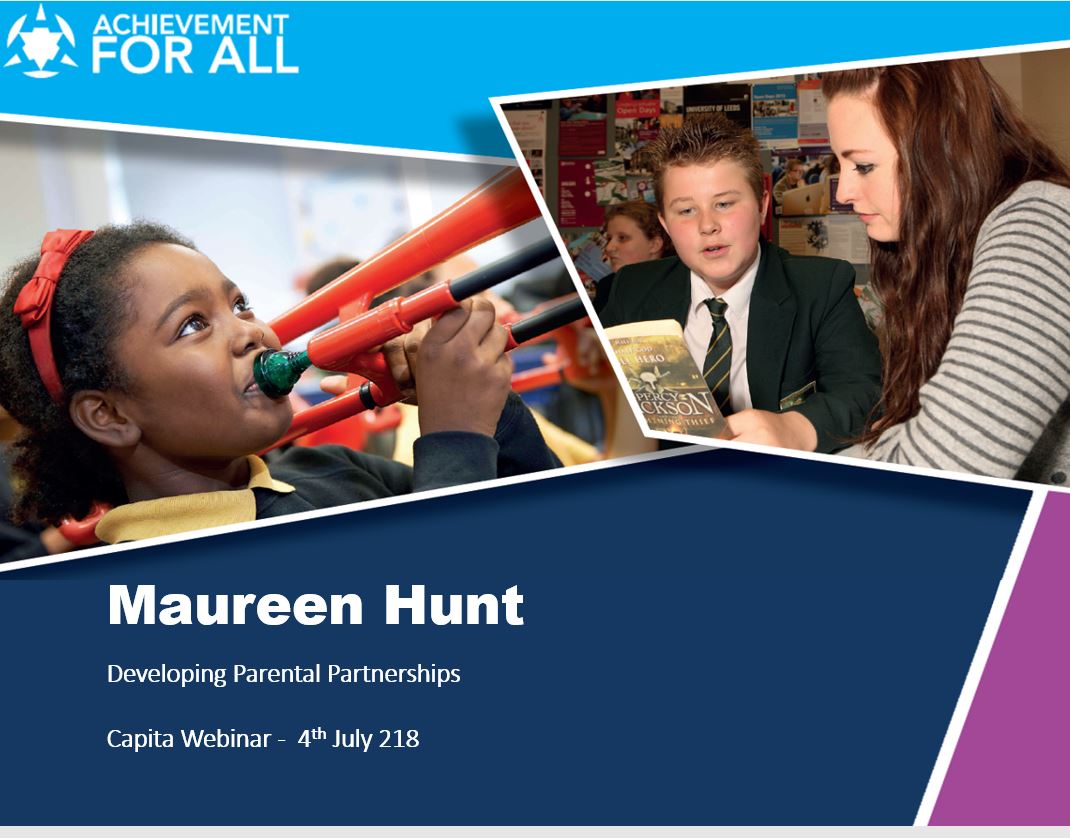 I honestly thought I knew a lot about 'Parental Engagement'. But then I met <a href="/HuntEarlyYears/">Maureen Hunt</a> who will be presenting a webinar on the topic for @CapitaSIMS on 4th July 12.00pm. OMG! Brilliant fresh thinking and amazing ideas. Don't miss it: capita-sims.co.uk/events/parenta…