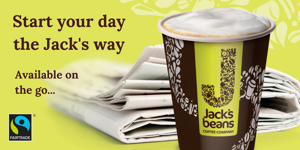 Jacks_Beans's tweet photo. Start your day the Jack's way!
Available on the go, our #fairtrade #coffee is the perfect start to anyone's day. Enjoy yours with a daily #newspaper...find a Jack's today 👉 https://t.co/8dFJPjOBht #fridayfeeling @theipaper https://t.co/tkyjbUmUri