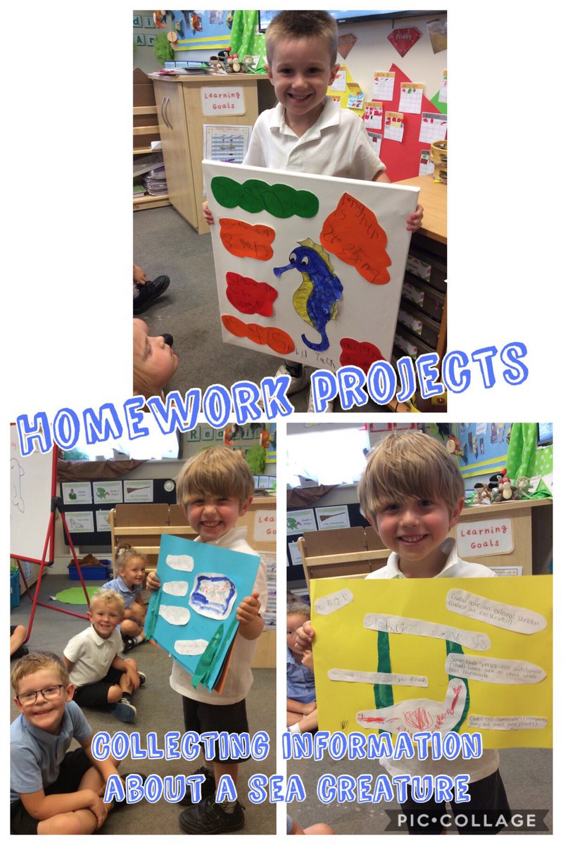 Highgateacademy's tweet photo. Check out these fantastic homework projects! Children were given the task of researching a sea creature. Well done everyone! #ClassJM #understandingtheworld https://t.co/H2jG3EYOAA