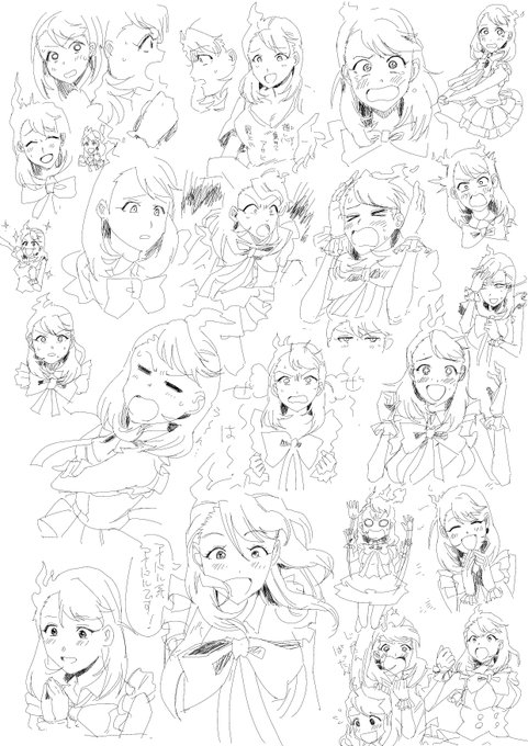 神クズ☆アイドルの最上アサヒさんが表情豊かでとてもかわいいので模写してました。面白いし五話まで無料で読めるのでみんな読もう!https://t.co/5DuM1ky6gs 