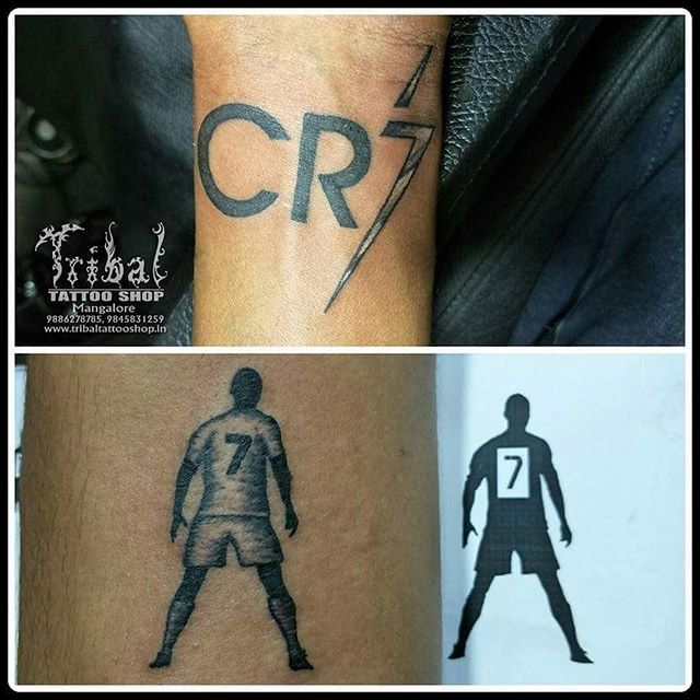 181 Tattooz Studio  A football maniac would definitely love this tattoo   A tattoo of famous football player Cristiano Ronaldo CR7 On outer  palmfor more such work visit our studio or