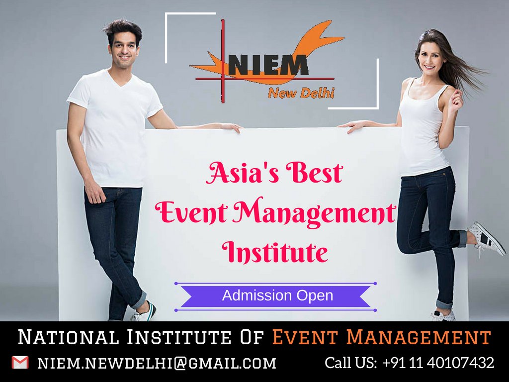 new_niem's tweet photo. #NationalInstituteOfEventManagement provides practical training to students at India's biggest and most reputable events.
Join #NIEMnewdelhi
Admission open for 2018-19
Call us: +91 11 40107432
#JoinNIEMnewdelhi #EventManagementCourse #Opportunity 
#Eventmanagement #NewDelhi https://t.co/5CbmSYdlss