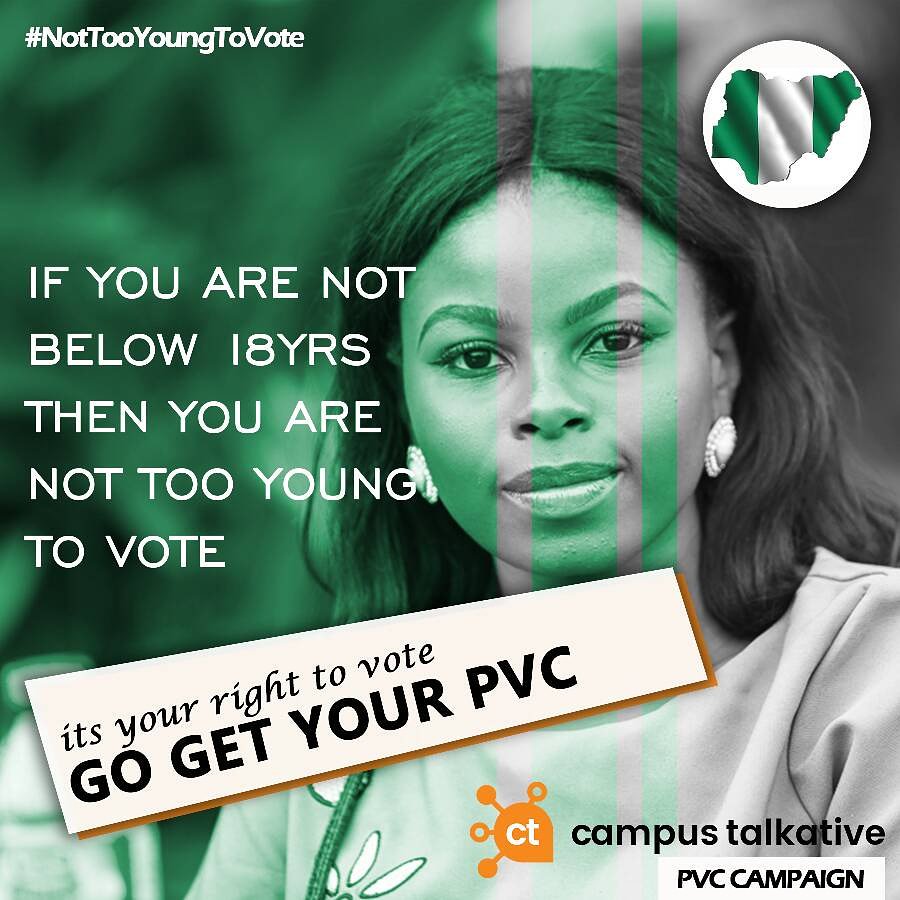 Go get your pvc, let's make the right choice.
#NotTooYoungToVote.