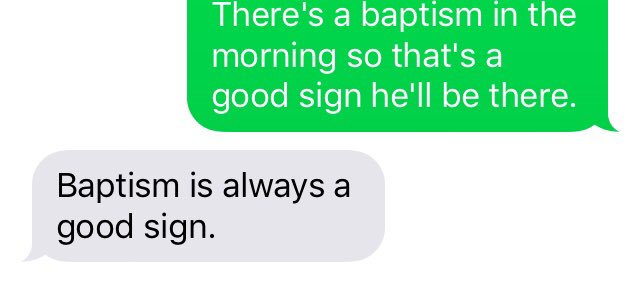 StephanieKenter's tweet photo. When your friend knows what’s up #signofthecovenant #baptism https://t.co/SEKmuY4wAc