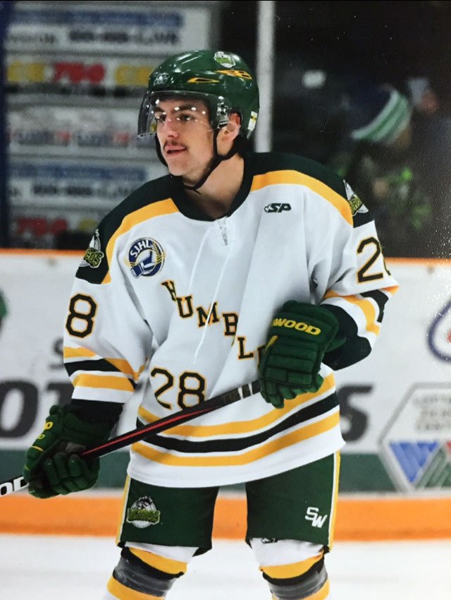 Our thoughts continue to be with injured Bronco Layne Matechuk and his family. He remains in hospital, but he is awake and making progress. Layne's family released a statement today bit.ly/2tLGufq  #HumboldtStrong