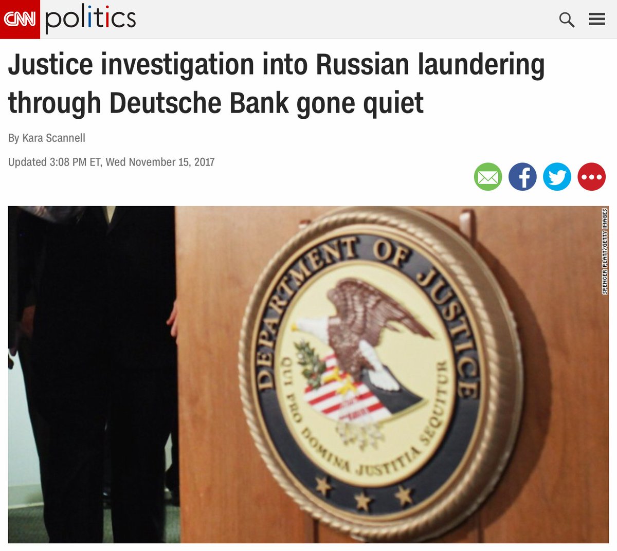 Here are some articles about the Justice Dept and their leniency towards Deutsche Bank.