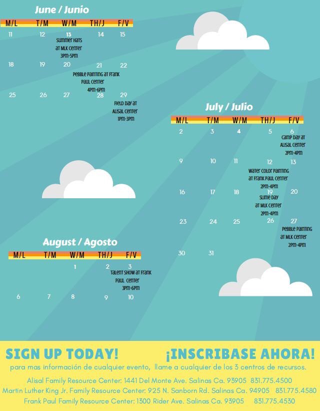 ☀️Today @ 1:00pm stop by the Alisal Family Resource Center for a free afternoon of field day activities. Everything from water balloon tosses and relay activities to enjoy your summer outdoors with us and your entire family. #alisalatrong #alisalfuerte #summeractivities