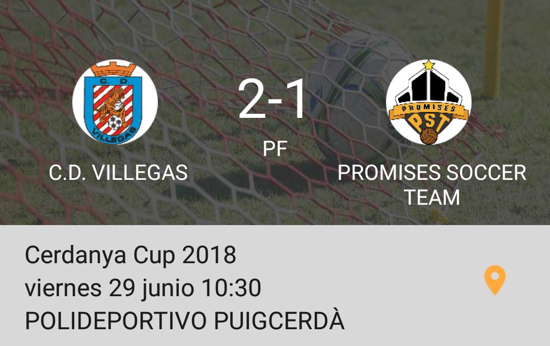 PirineosCup's tweet photo. Cadete @VillegasCD 2 : 1 Promises Soccer Team. Sigue más resultados de @CerdanyaCup en https://t.co/LEyRKTrJYS #futbol #torneo #competize https://t.co/fldsa3MWHL