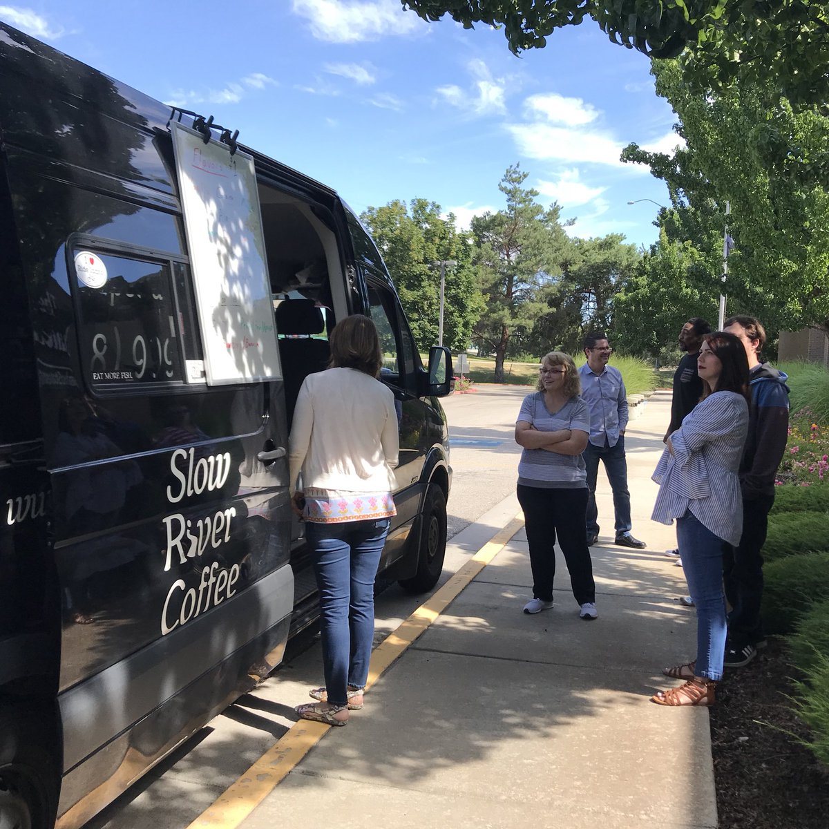 ChristinaLords's tweet photo. Our coffee guy, Sid at Slow River Coffee, showed up today and is refusing to take money for our orders or tips because, after yesterday, he said he wanted us to know he appreciates our work. What a kind, thoughtful gesture. Boise is a great place to be. https://t.co/xp1FuvlWfY