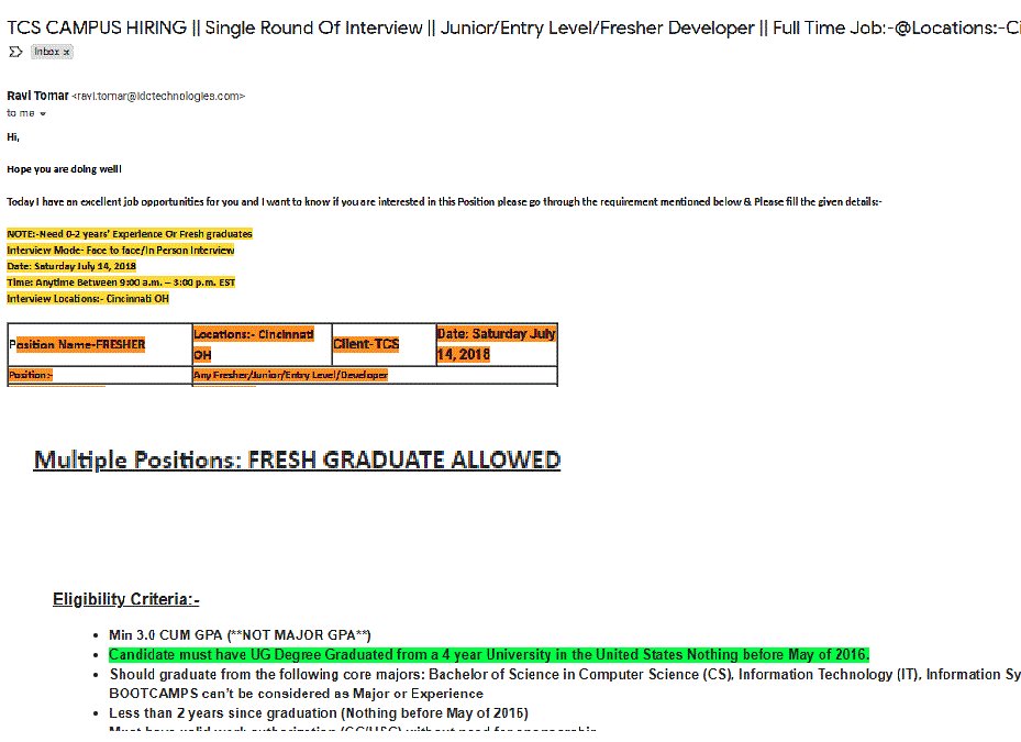 <a href="/digitalageist/">Digital Ageist</a> 

Blatant #agediscrimination - a call for Freshers, graduates post 2016 , to pack up and work where drafted