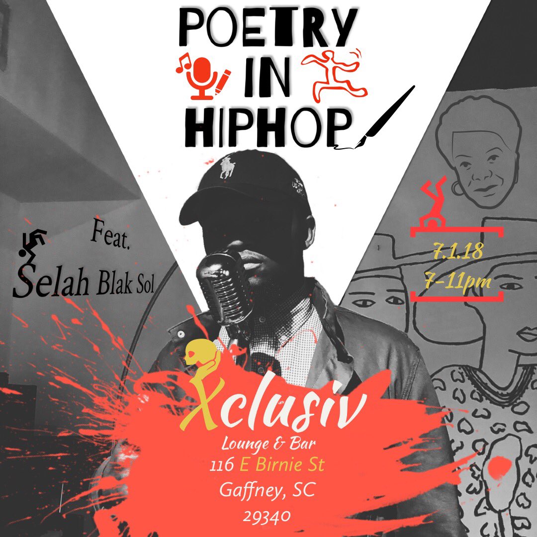 Selah116's tweet photo. 🚨This Sunday!🚨
Come experience Poetry in Hip Hop 🙌🏾
EVERYBODY GETS FREE DRINKS!!!!
in support of me and everyone a part of the the concert!!!! 
#Selah #PoetryinHiphop #IssaConcert #Xclusiv #FortheCulture #Iam #Dope #Poet #Rapper #DontKnowMeYet? #GetToKnowMe https://t.co/G4r9sFIeVk