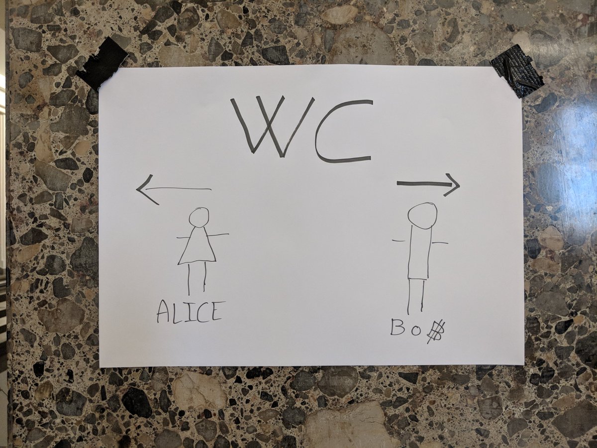 zoe_nolan's tweet photo. Smiling at the signs directing you to the toilets #chainhack https://t.co/Agzg1zB9Av