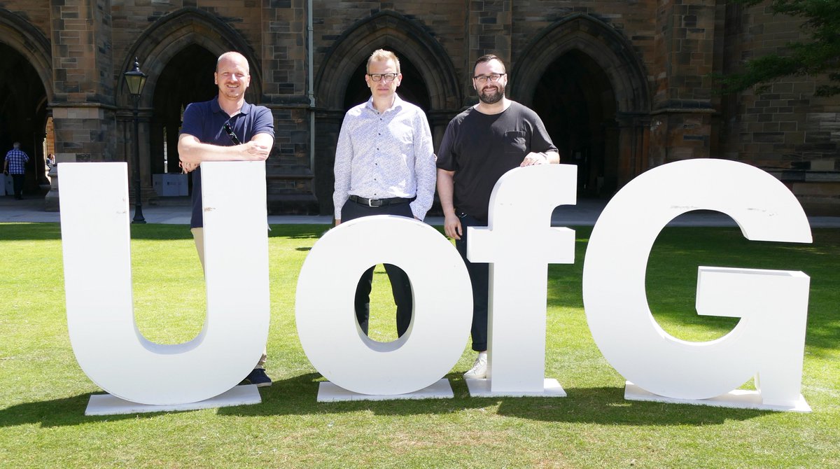 UofGAsbs's tweet image. Celebrating out in the #UofG quad today were @iheartb2b @GrantHemple and @georgeponton. They’ve just submitted their @scottishwater project to enhance knowledge management systems, aimed at improving inter-organisational collaboration #KTP #KnowledgeTransferPartnership