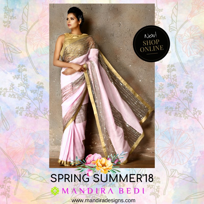 mandiradesigns's tweet photo. #Pink #Linen with #Sequins pallu & #Gold #ChinaSilk border #Saree by #MandiraBediDesigns from the #SS18 collection.
Now #Shop from @MTheStore Or #Online π
https://t.co/NrYtuL4oZ5
.
.
.
Use #CouponCode : #MONSOONSALE18 to get #Upto15% #Discountβ‘π§οΈβπ
.
.
.
#New #SS18MB https://t.co/YCJ7x5ZVn7