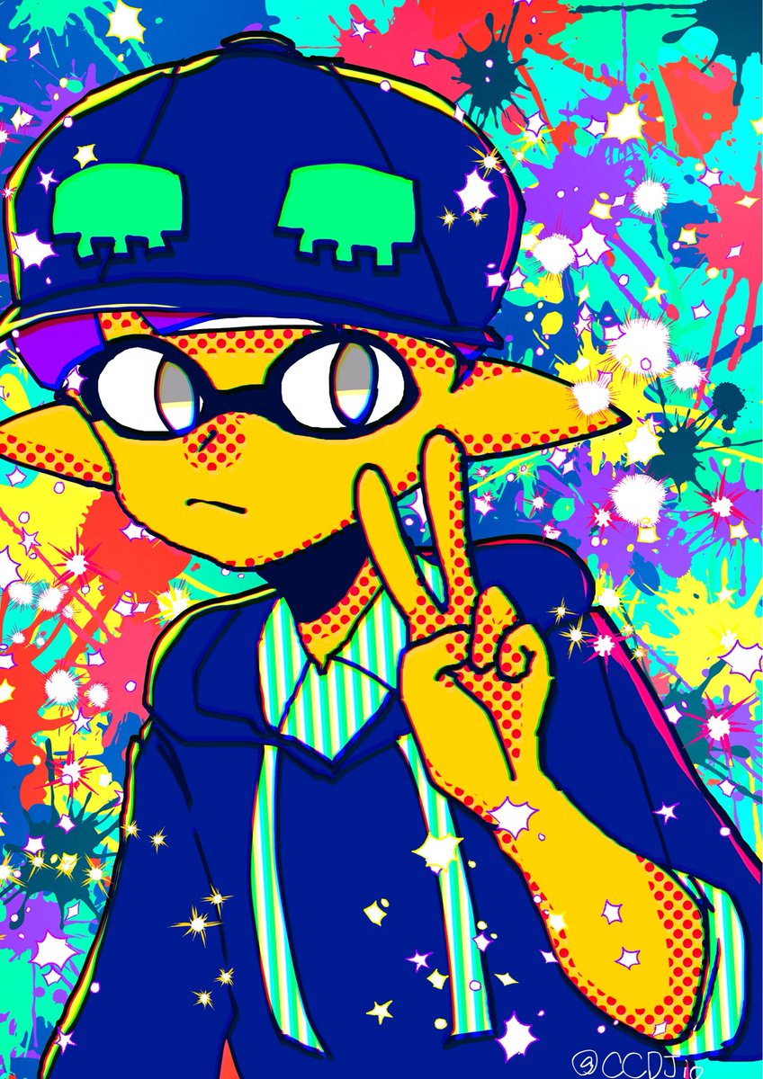 O Xrhsths Ccdj Sto Twitter スプラトゥーン版深夜の真剣お絵描き60分一本勝負 お題 中性的 ちょっと目に来るイラストです ボーイかなガールかな