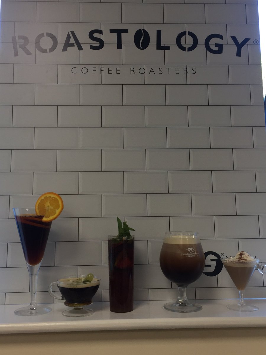 RoastologyUK's tweet photo. Great coffee innovation session with Andy from @WelbiltUK #coffeecocktails #nitro #coldbrew #innovation #rosewater https://t.co/5E3N7GcmJV