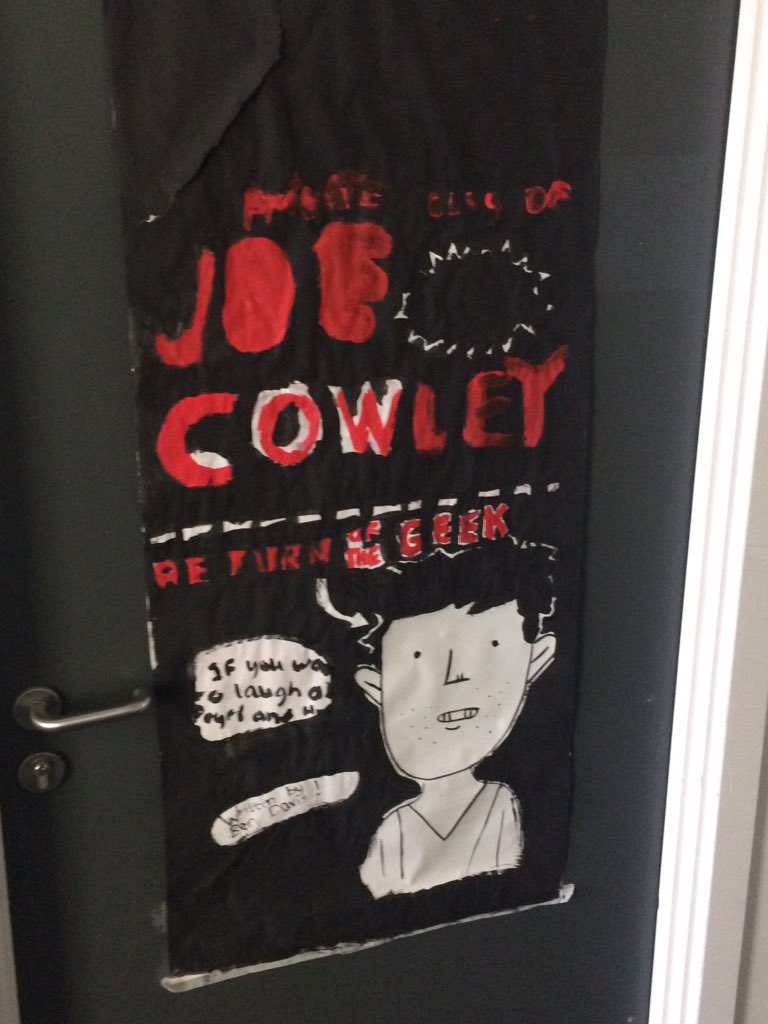 bendavis_86's tweet photo. Had a great time at @SCAenglish this morning. A few of my books have been immortalised in paint. https://t.co/X0dMU3ndYR