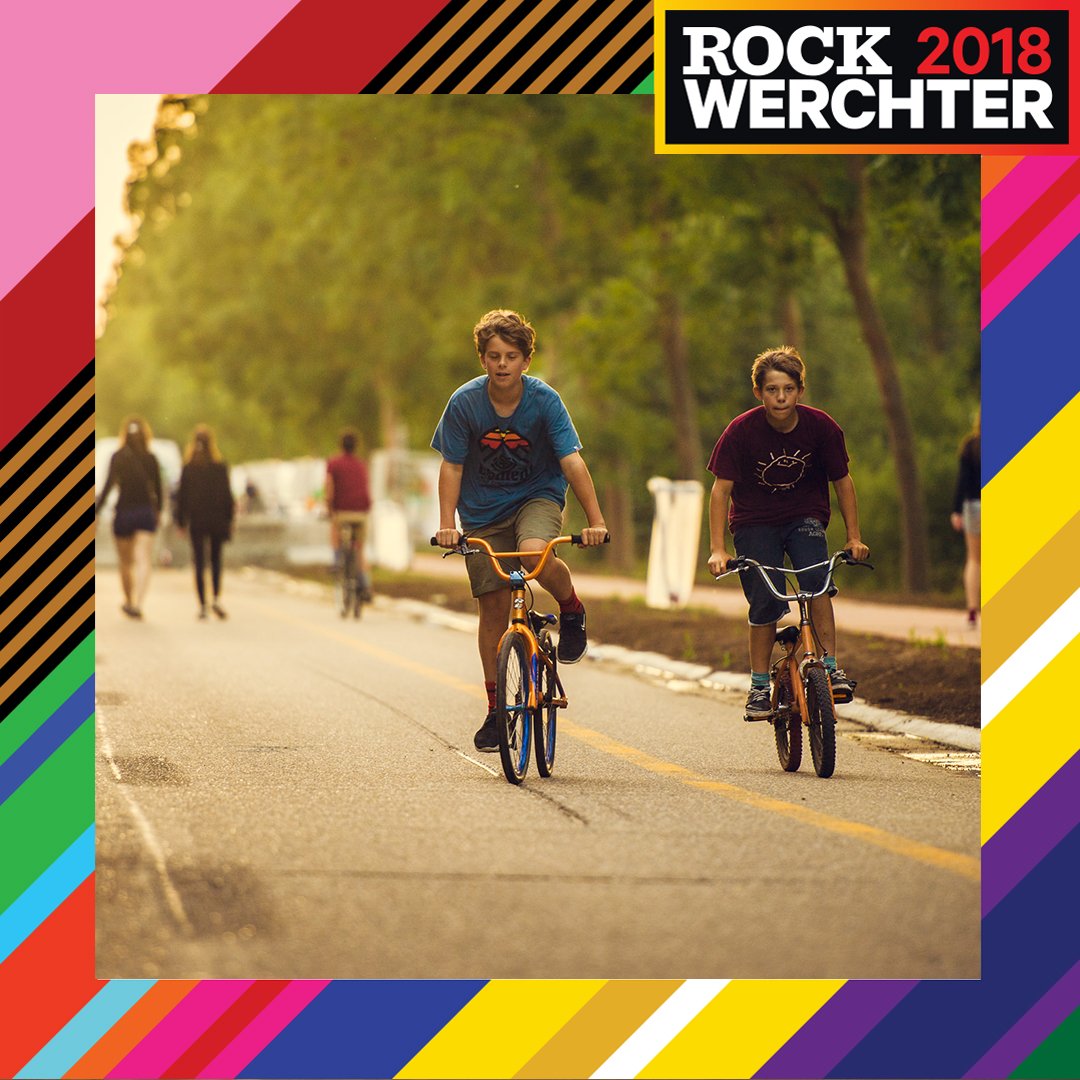 RockWerchter's tweet photo. 2018 is the year of the bike! Use one of the supervised bicycle parking areas near the festival. New this year: Park &amp; Ride, parking lots located just a bike ride away from Werchter. More info: https://t.co/XG10aXoIk6 #RW18 #feelgoodrockwerchter https://t.co/XUmqhCNMC4