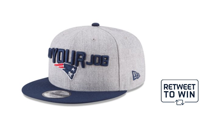 Patriots's tweet image. It's #PatsHatFriday! RT to enter to win a 2018 #PatsDraft @NewEraCap.
Rules: bit.ly/2t9PmvW