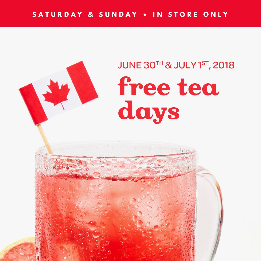 DAVIDsTEA's tweet photo. Free tea is the best tea! Stop by your Canadian DT store TOMORROW for a FREE #teaoftheday. Pssst, it's a great chance to try our new Maple Syrup Oolong! RSVP to the event here: https://t.co/dTeUHasqAU https://t.co/qx65A97amg