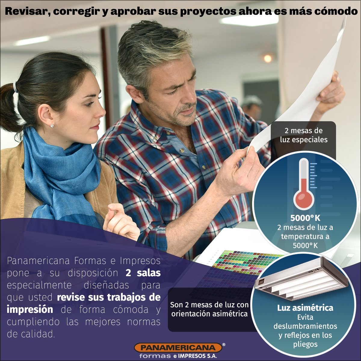 panamericanafei's tweet photo. En #PanamericanaFEI revisar, corregir y aprobar sus proyectos ahora es más cómodo. Tenemos 2 salas especialmente diseñadas para que usted revise sus trabajos de impresión de forma cómoda y cumpliendo las mejores normas de calidad. https://t.co/279sW8dbQg