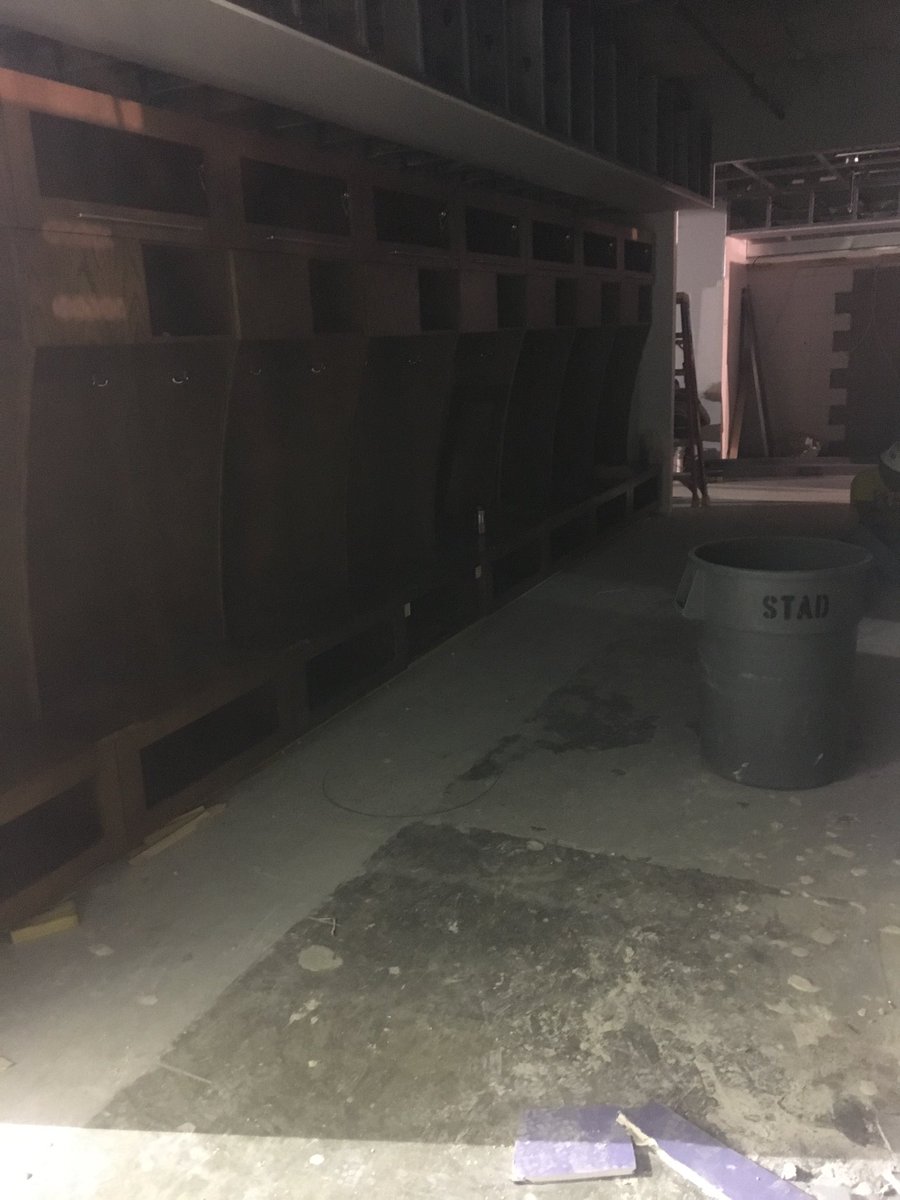 Starting to look like a locker room!