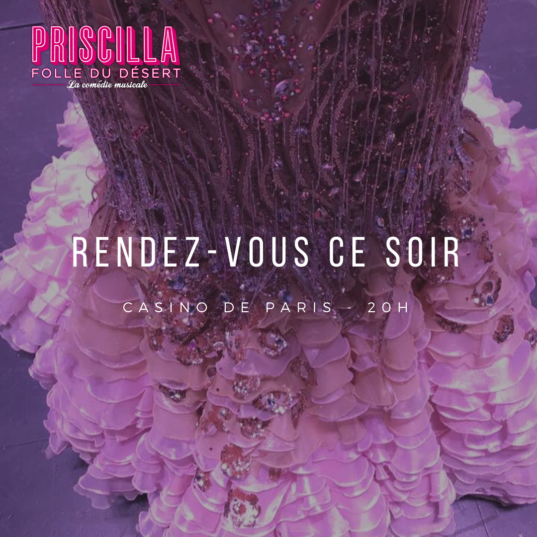 Rendez-vous ce soir à 20h au <a href="/leCasinodeParis/">Casino de Paris</a> !
Oui, c'est la dernière semaine et <a href="/Priscilla_FD/">Priscilla 👠🚌</a> est à fond et présente aussi le mercredi !