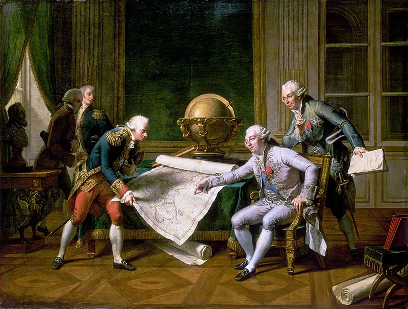 Le #29juin 1785 à #Versailles, le roi Louis XVI, passionné de #géographie et de #sciences, donne ses instructions à #LaPérouse pour faire son Tour du Monde.
Ce #tableau de Nicolas-André #Monsiau (1754-1837) est celui que je trouve le plus représentatif du personnage de #LouisXVI.