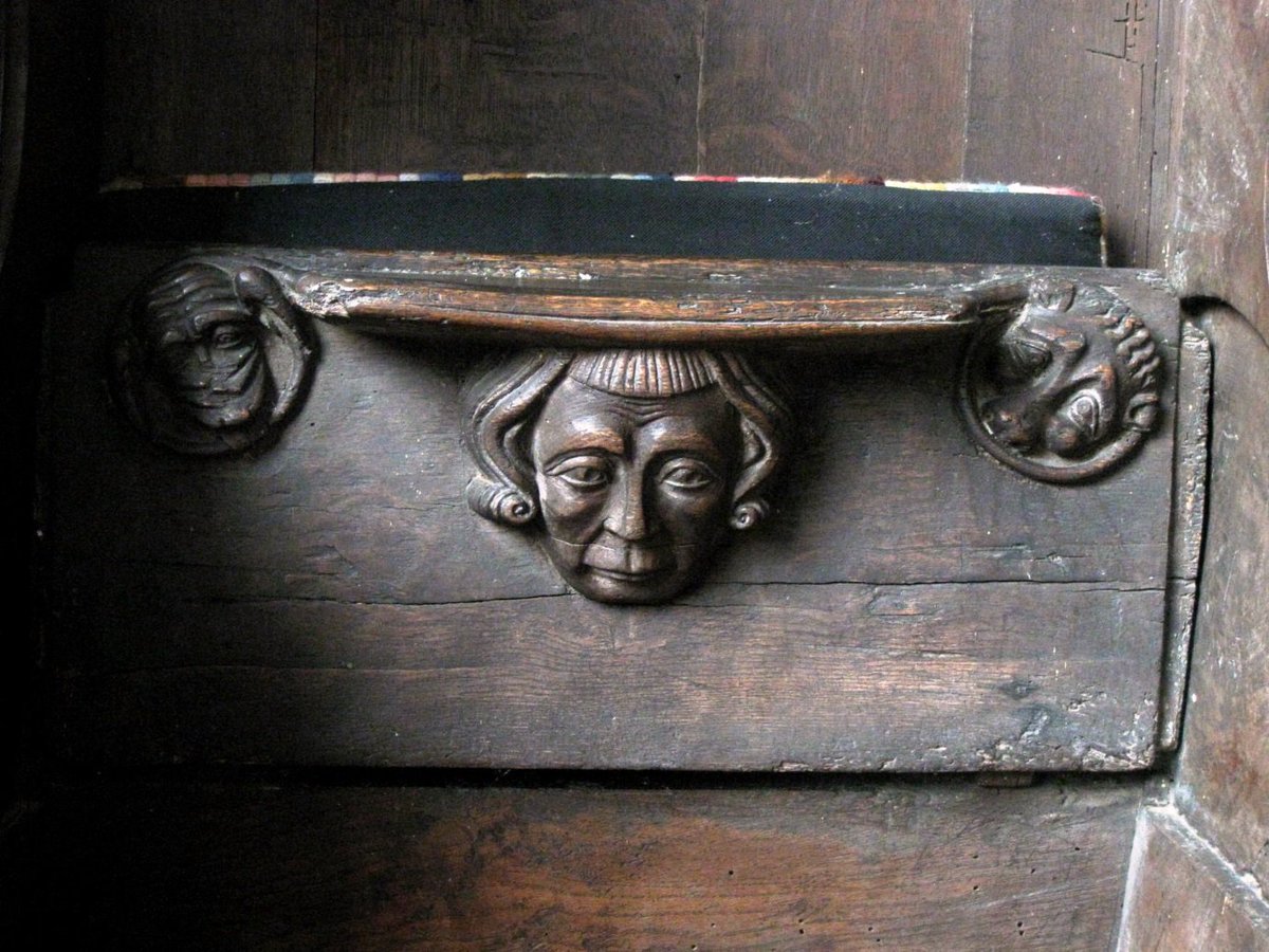 HE_EoE's tweet photo. The misericords in the chancel of the Church of St Agnes, Cawston, #Norfolk, have some particularly fantastical designs. These are only some of the unique and remarkable features to be found in this Grade I listed Church. #ArchAlpha https://t.co/D7vPfuFxgT