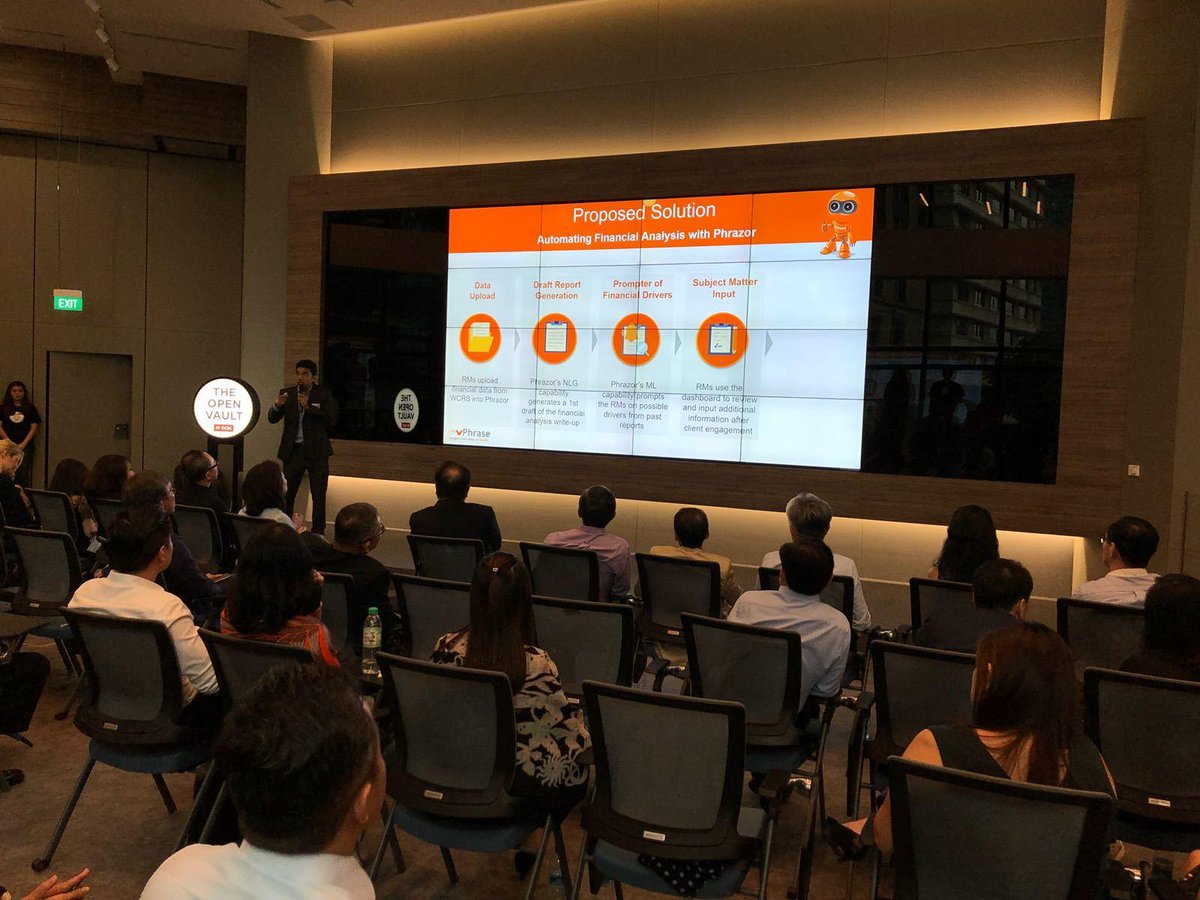 vphrase's tweet image. Kevin Shah from @vphrase with the CEO of OCBC Bank, Singapore. vPhrase is working with the enterprise banking team of OCBC helping them automate lending proposals.