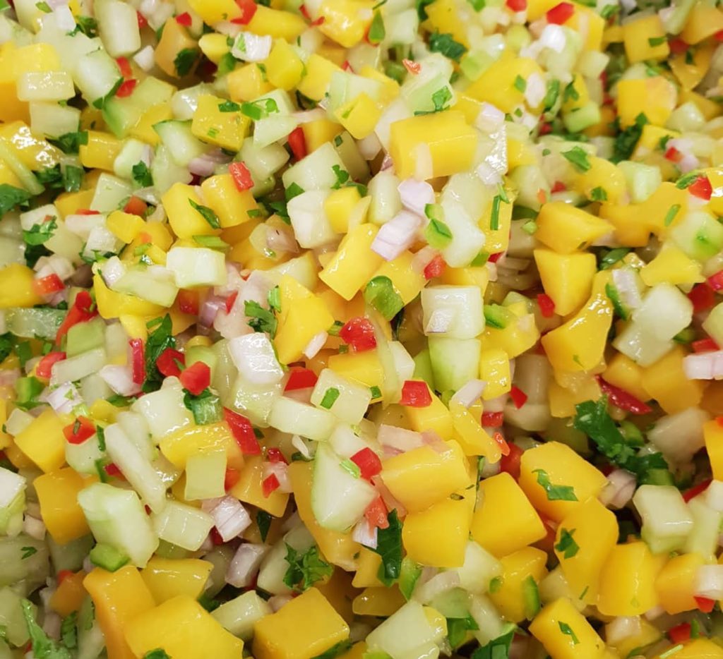 A nice fresh salsa on this hot day....                                           #salsa #thewatchhouse #stmawes #cornwall