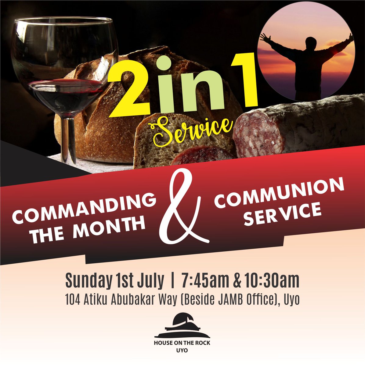 hotruyo's tweet photo. Join us his Sunday 1st July for a double impact service #2in1Service #CommandingTheMonth and #CommunionService at 104 Atiku Abubakar Way (Beside JAMB Office), Uyo. Come with a friend.
#HOTRUyoInvites
#HOTRUyo2in1Service
#NoYouNoChurchpic https://t.co/i0iBaeCGWa