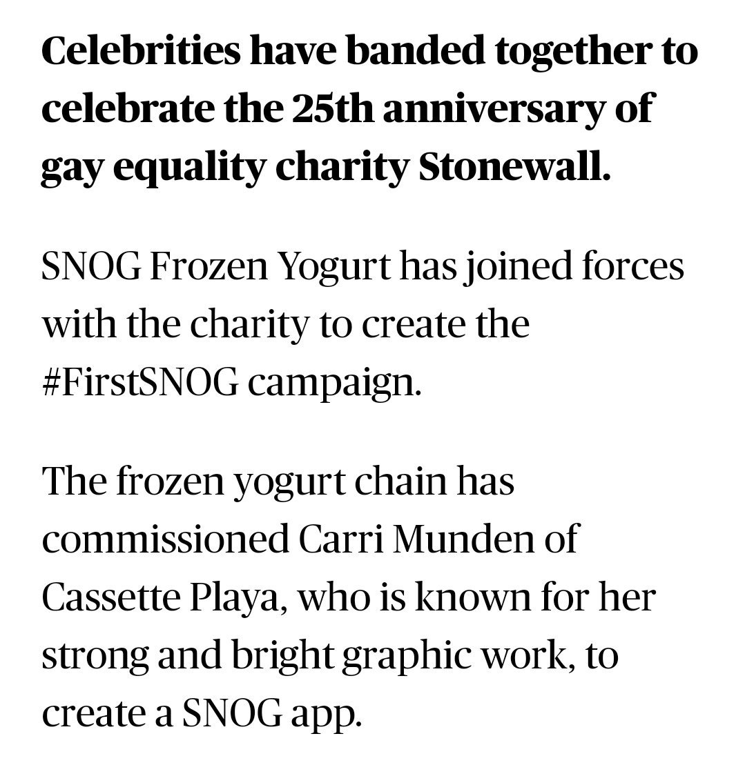 isharrypride's tweet photo. Europe's largest LGBTQ+ charity and SNOG Frozen Yoghurt launched a joint campaign to celebrate the charity's 25th anniversary, which featured an online exhibition where Harry demonstrated his support. #FirstSNOG https://t.co/ZG9LjY6K5v