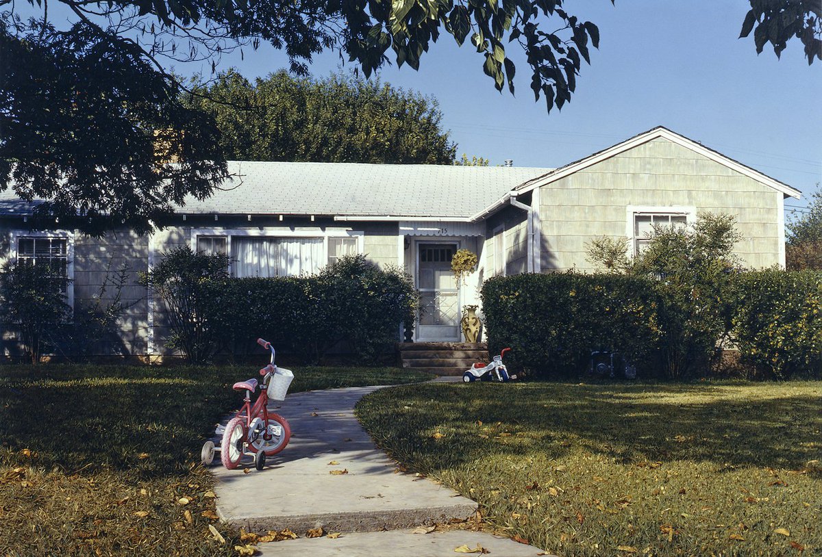 RodPenner's tweet image. 715 / House with Pink Bicycle (Clifton, TX), 1991-1998, Acrylic on canvas, 36 x 54 in. #pennerpainting #cliftontexas #smalltowntexas #okharris