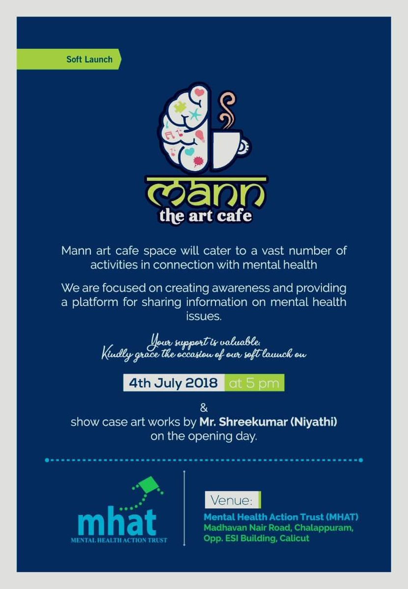 Mann the art cafe soft launch 
#mhat #mentalhealthmatters #calicut #mentalhealth #kozhikode #artcafe