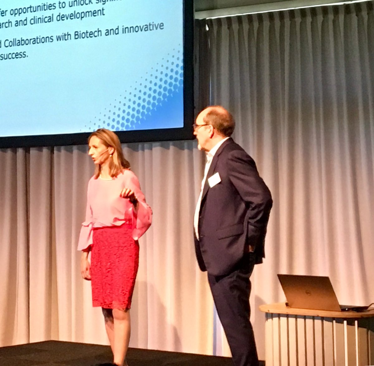ttopstart's tweet photo. ‘Biotech contributes to 11 of the 17 #SDGs and #innovation in this field will play a big role in ensuring a sustainable future for us all’ @averkamman #DBE18 https://t.co/5matavMBGz
