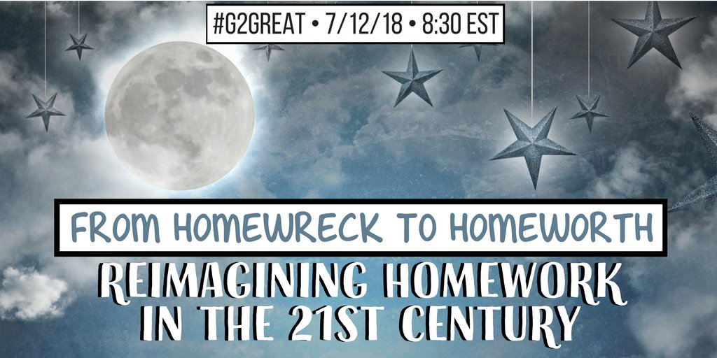 DrMaryHoward's tweet photo. #G2great wants to RE-IMAGINE Homework and are the shift from HomeWRECK to HomeWORTH. Please help us explore this important topic that is much in need of thoughtful reflection. @franmcveigh @hayhurst3 @brennanamy 

Alert: https://t.co/hQ4tKbLHvZ https://t.co/OErU10VIM1