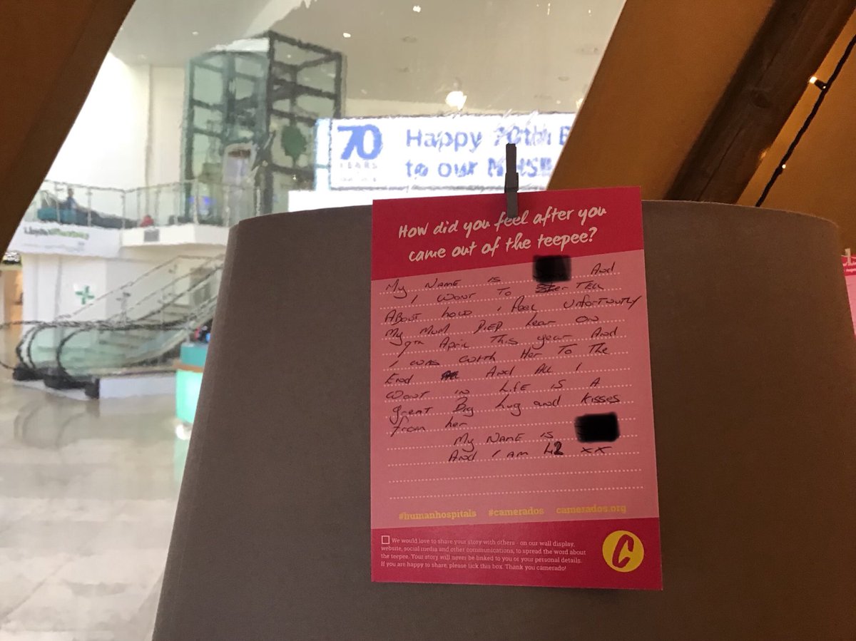 BplPatient_Exp's tweet photo. Quite moving Iβm afraid: I hope the Tepee and sharing this helped and there was someone else in β¦@Camerados_orgβ©
tepee β¦@BlackpoolHospβ© to connect with this person. #humanhospital https://t.co/qc0WcOk4yc