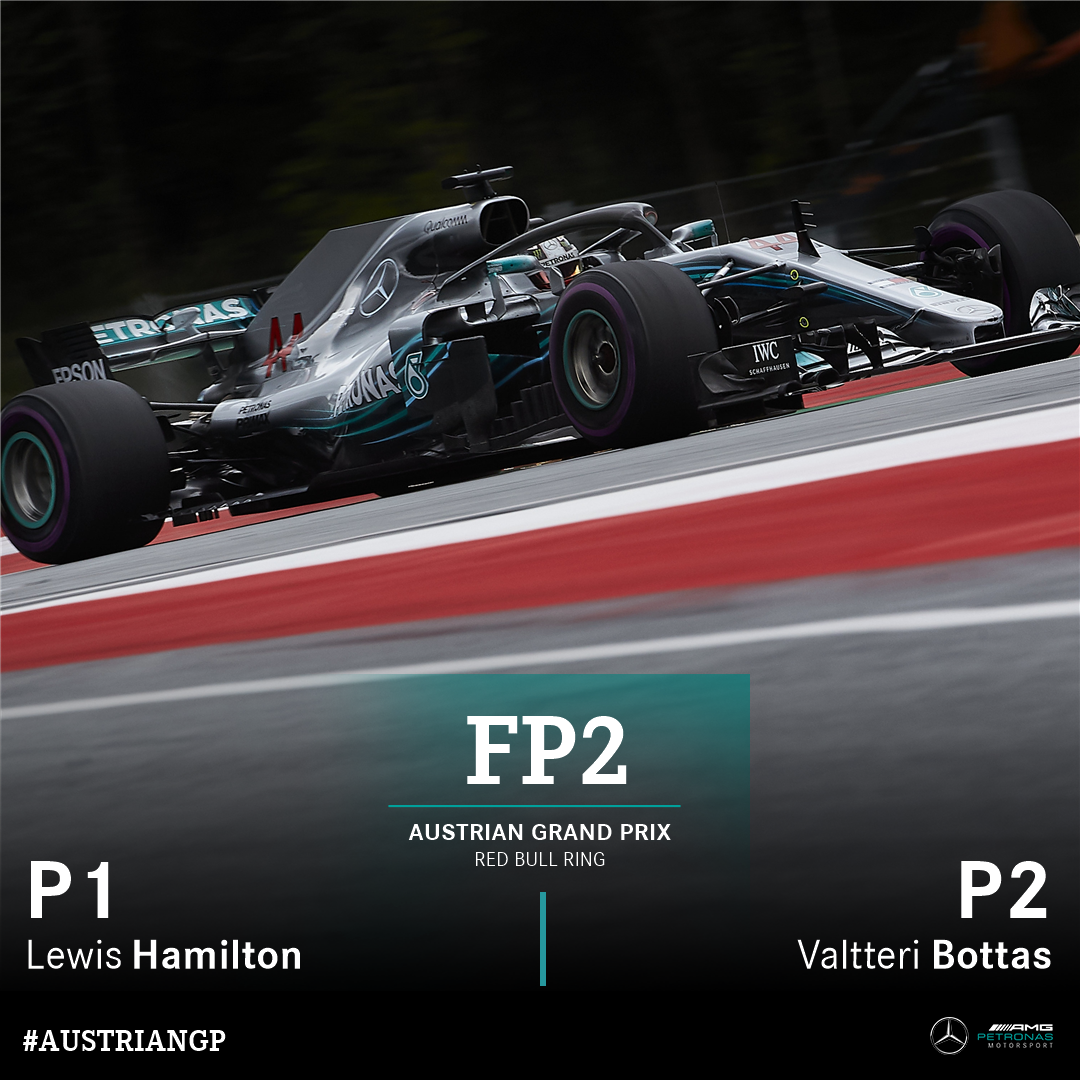 Lewis leads Valtteri in FP2