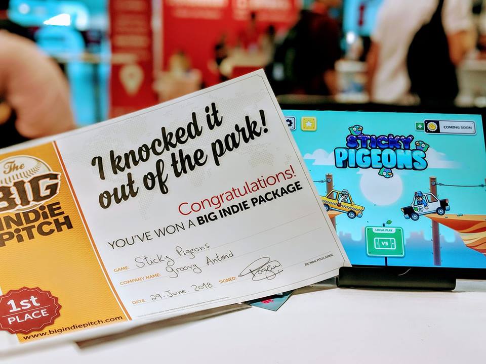 GroovyAntoid's tweet photo. Unanimous 1st Place at the The Big Indie Pitch at White Nights Conference Saint Petersburg goes to Sticky Pigeons!

Thank you to @wnconf, @BigIndiePitch , and all the judges!

#bigindiepitch #whitenightsconference #saintpetersburg #gamedev #indiedev #lebgamedev https://t.co/ldQuaWHGHl