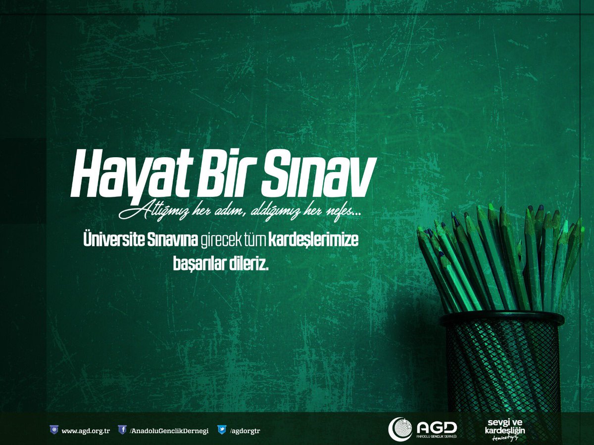 Üniversite sınavına girecek tüm kardeşlerimize başarılar dileriz...

 #yks2018